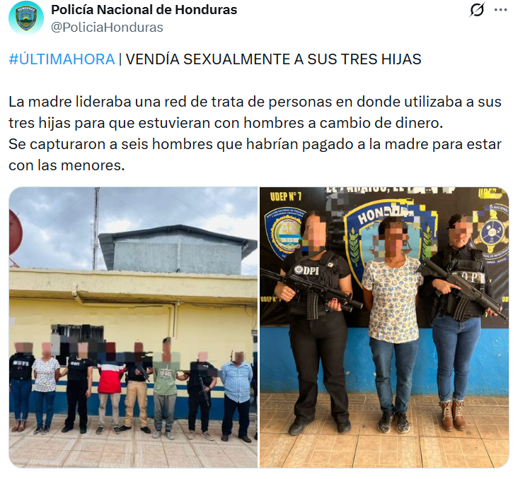 Captura de pantalla de la publicación