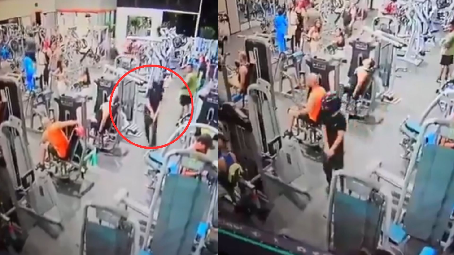 Imagen de Lo atacó por la espalda: cámara capta el momento en que sicario asesina a joven en gimnasio