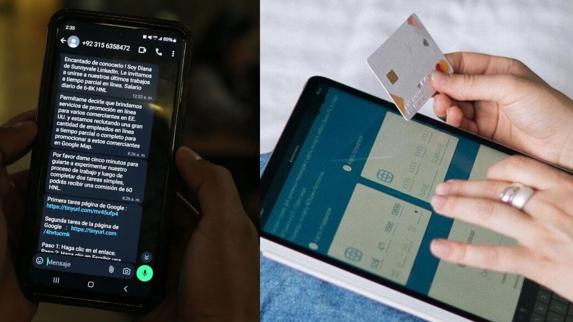 Phishing y webs falsas: el método de red de estafadores que saqueaba cuentas en Honduras