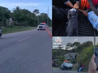 Policías interrumpen carrera clandestina y arrestan a dos adolescentes