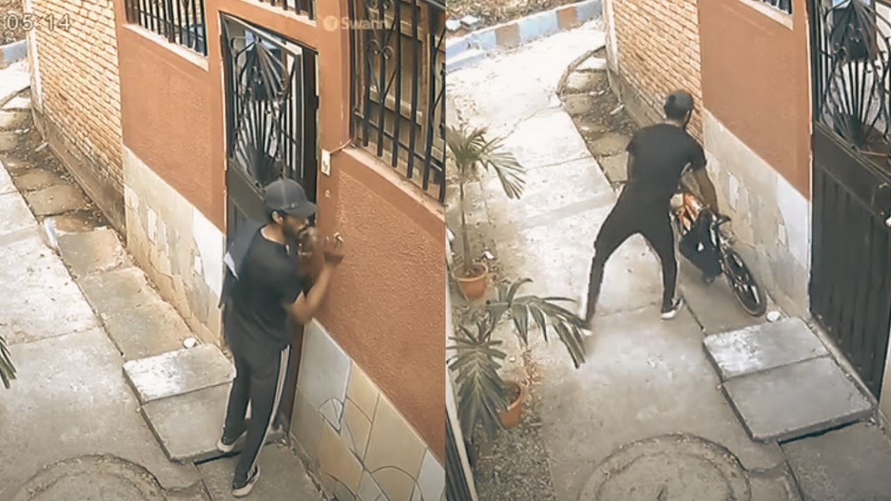 Imagen de Graban a ladrón que entró a una casa y robó una bicicleta, en Tegucigalpa