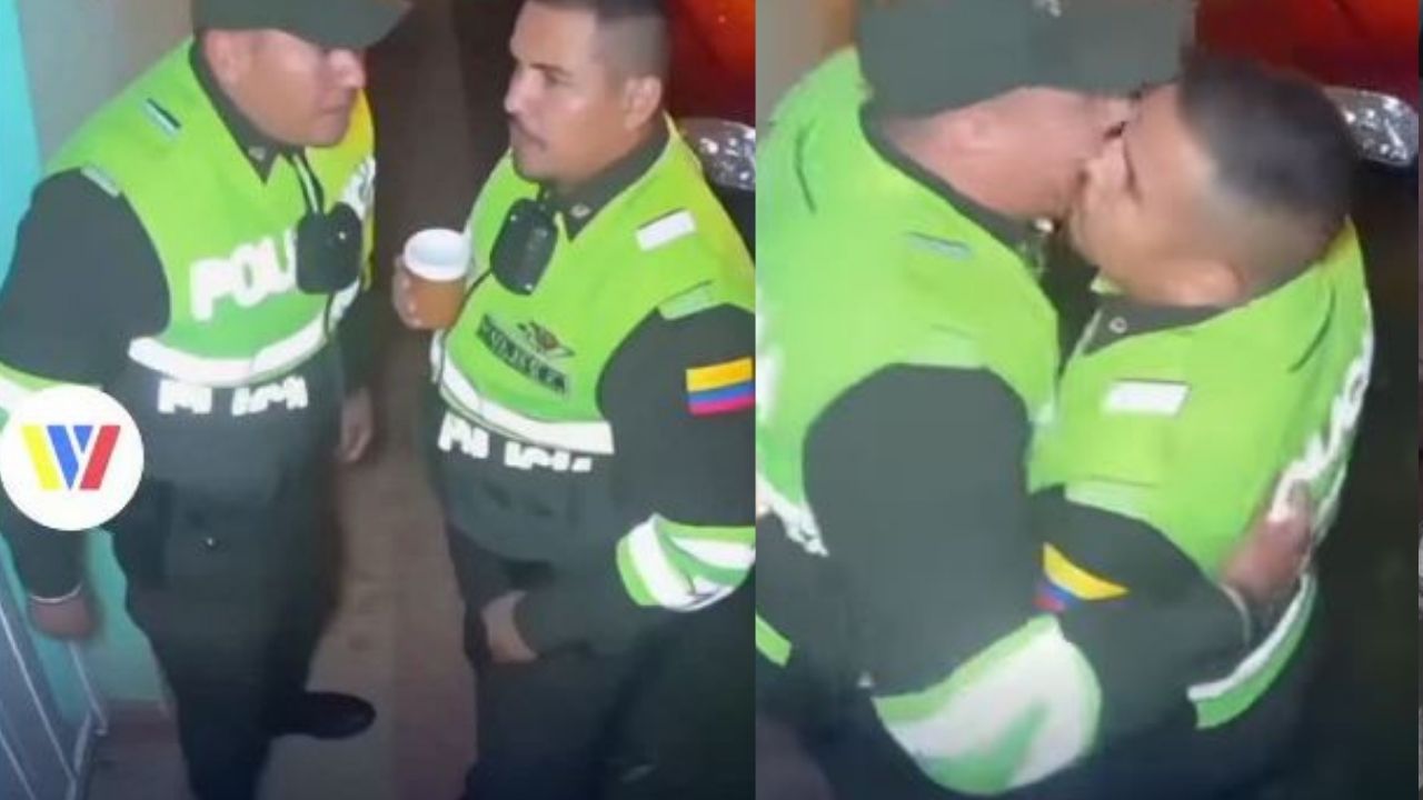 'No le hacen daño a nadie'; graban a dos policías dándose cariño