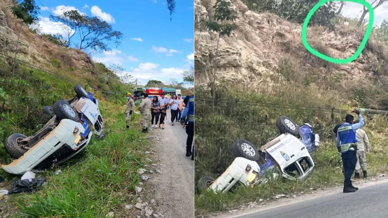 ¿Presencia extraña apareció tras accidente vial en Lempira? Esto revelan las imágenes