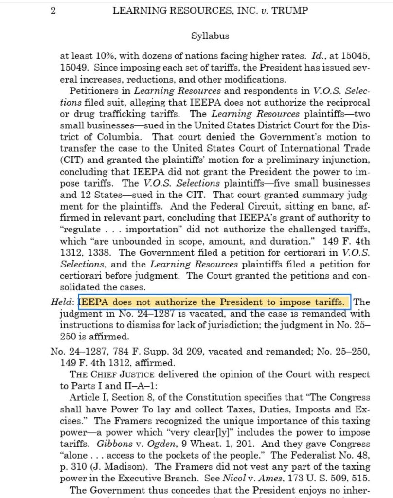 Resolución de la Corte de Estados Unidos