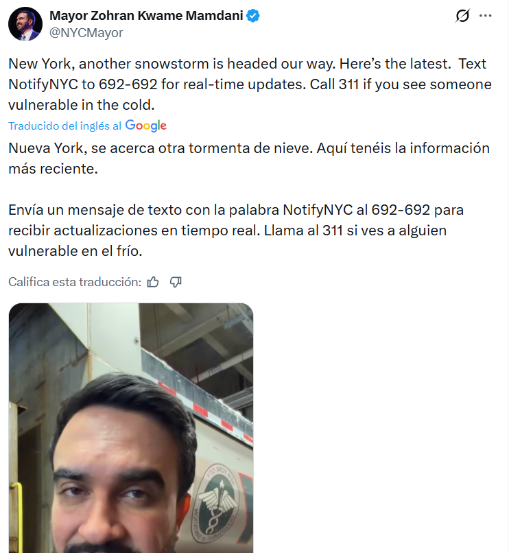 Captura de pantalla de la publicación