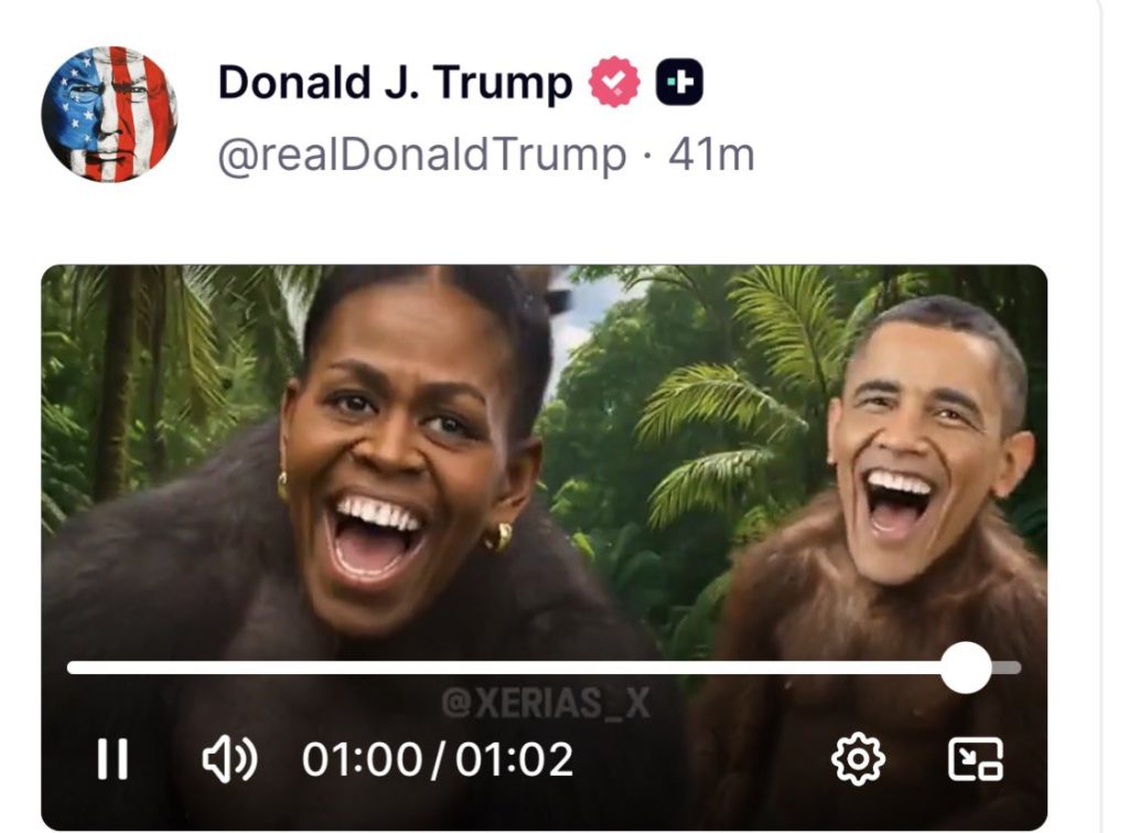 Captura de pantalla del polémico video de Trump
