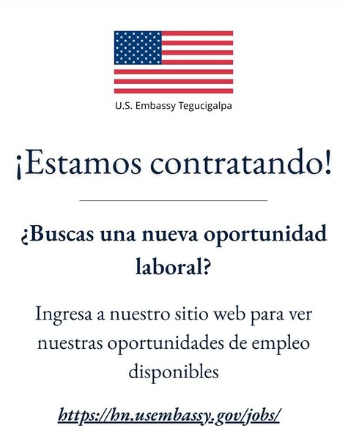 Comunicado de la Embajada de Estados Unidos en Honduras