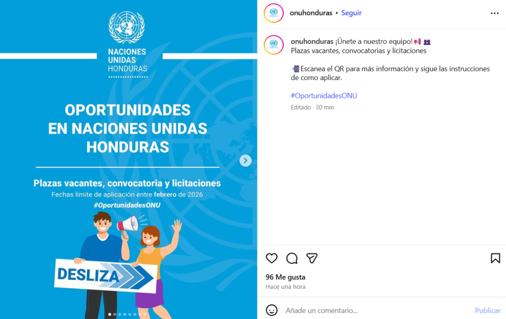 Captura de pantalla de la publicación