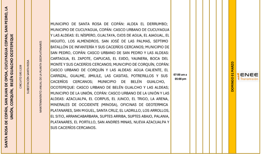 Lista de colonias que no tendrán luz pasado mañana