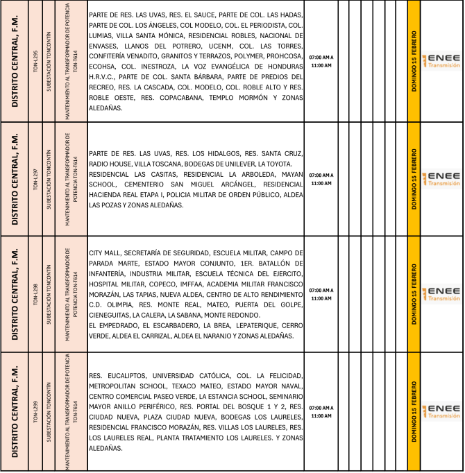 Lista de colonias que no tendrán luz pasado mañana