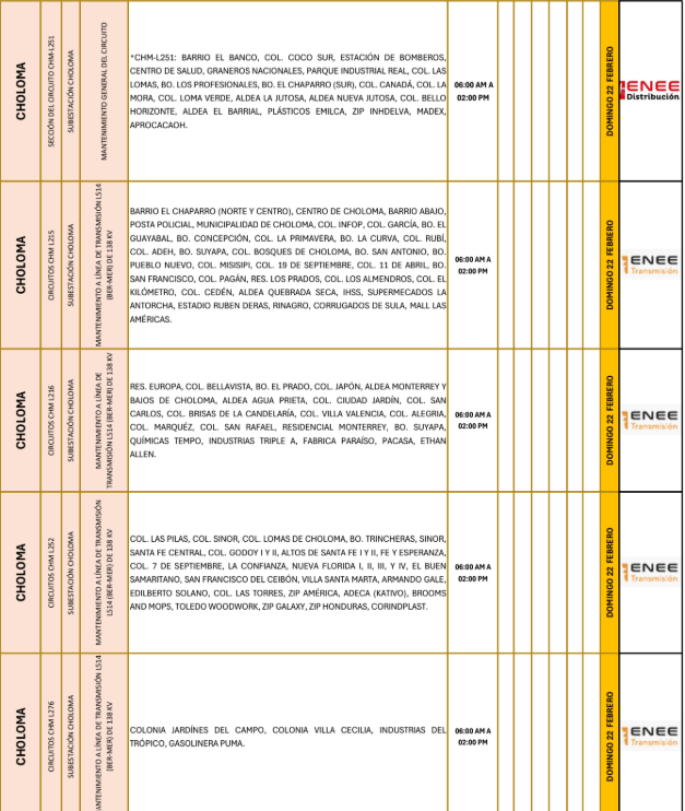 Lista de colonias que no tendrán luz pasado mañana