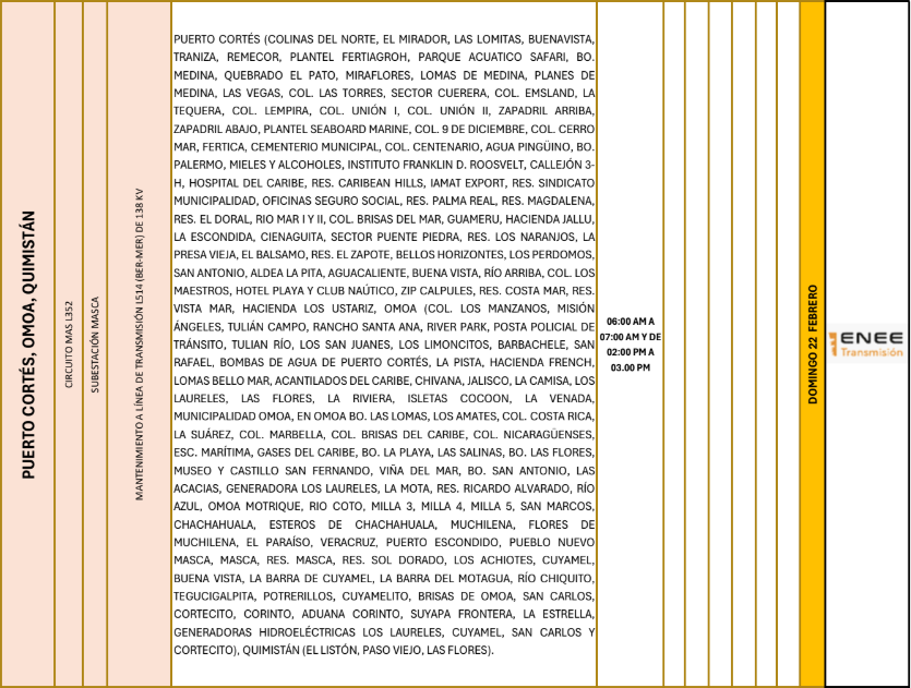 Lista de colonias que no tendrán luz pasado mañana