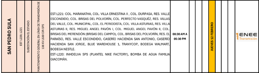 Lista de colonias que no tendrán luz pasado mañana