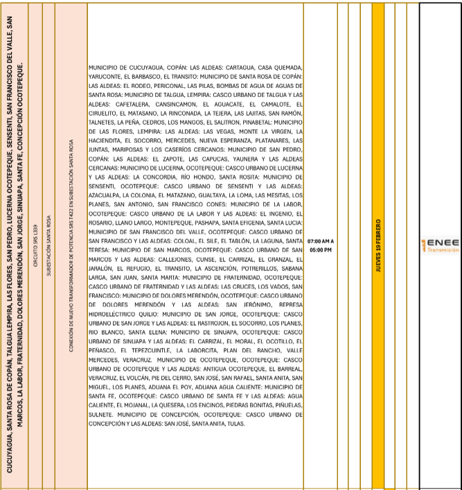 Lista de colonias que no tendrán luz pasado mañana