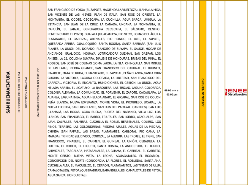 Lista de colonias que no tendrán luz pasado mañana