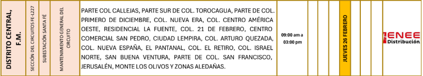 Lista de colonias que no tendrán luz pasado mañana