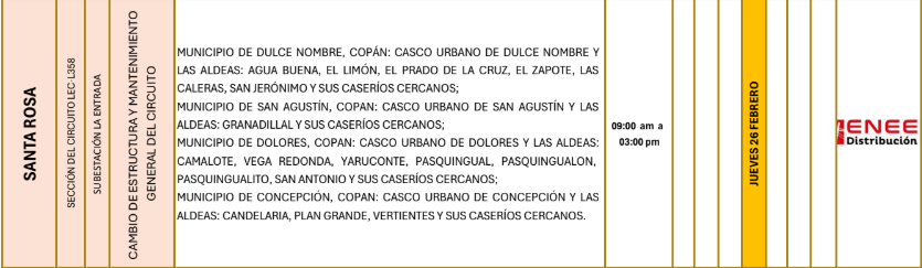 Lista de colonias que no tendrán luz pasado mañana