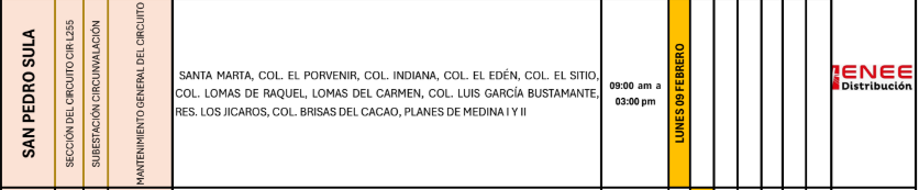 Lista de colonias que no tendrán luz pasado mañana