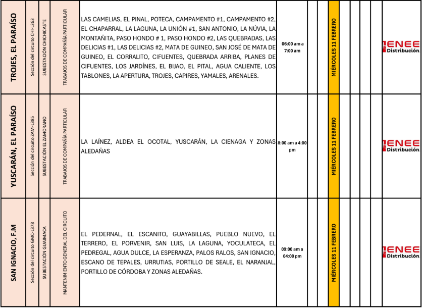 Lista de colonias que no tendrán luz pasado mañana