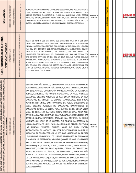 Lista de colonias que no tendrán luz pasado mañana