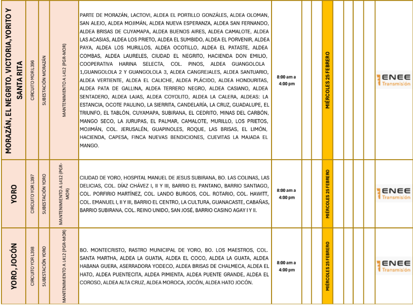 Lista de colonias que no tendrán luz pasado mañana