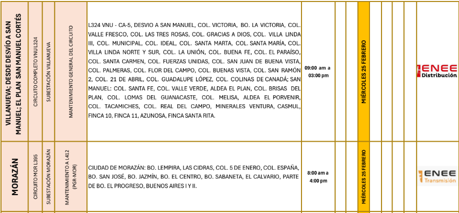 Lista de colonias que no tendrán luz pasado mañana