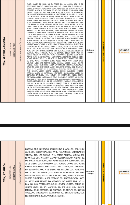 Lista de colonias que no tendrán luz pasado mañana