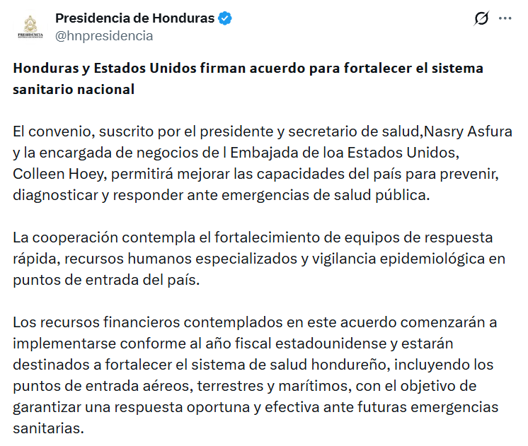 Captura de pantalla de la publicación