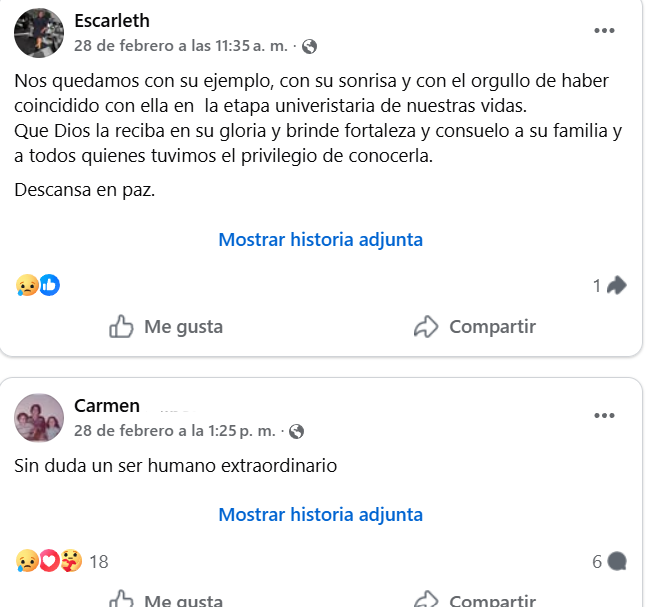 Captura de pantalla de los comentarios