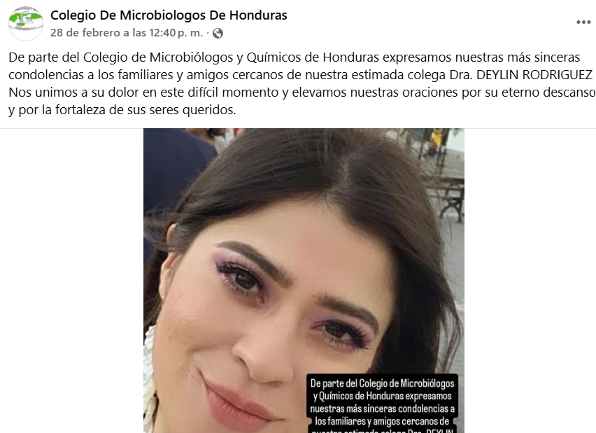 Captura de pantalla de la publicación