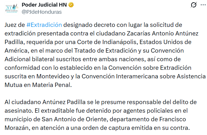 Captura de pantalla de la publicación