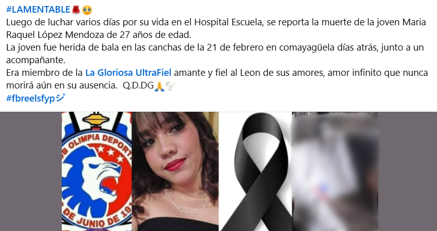 Captura de pantalla de la publicación