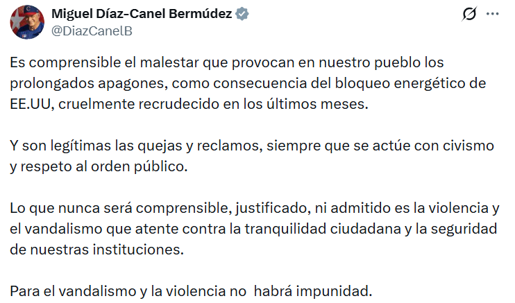 Captura de pantalla de la publicación