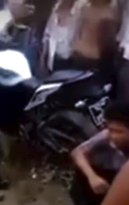 Captura de pantalla del video original y completo pancake humano, viral en Twitter y Telegram