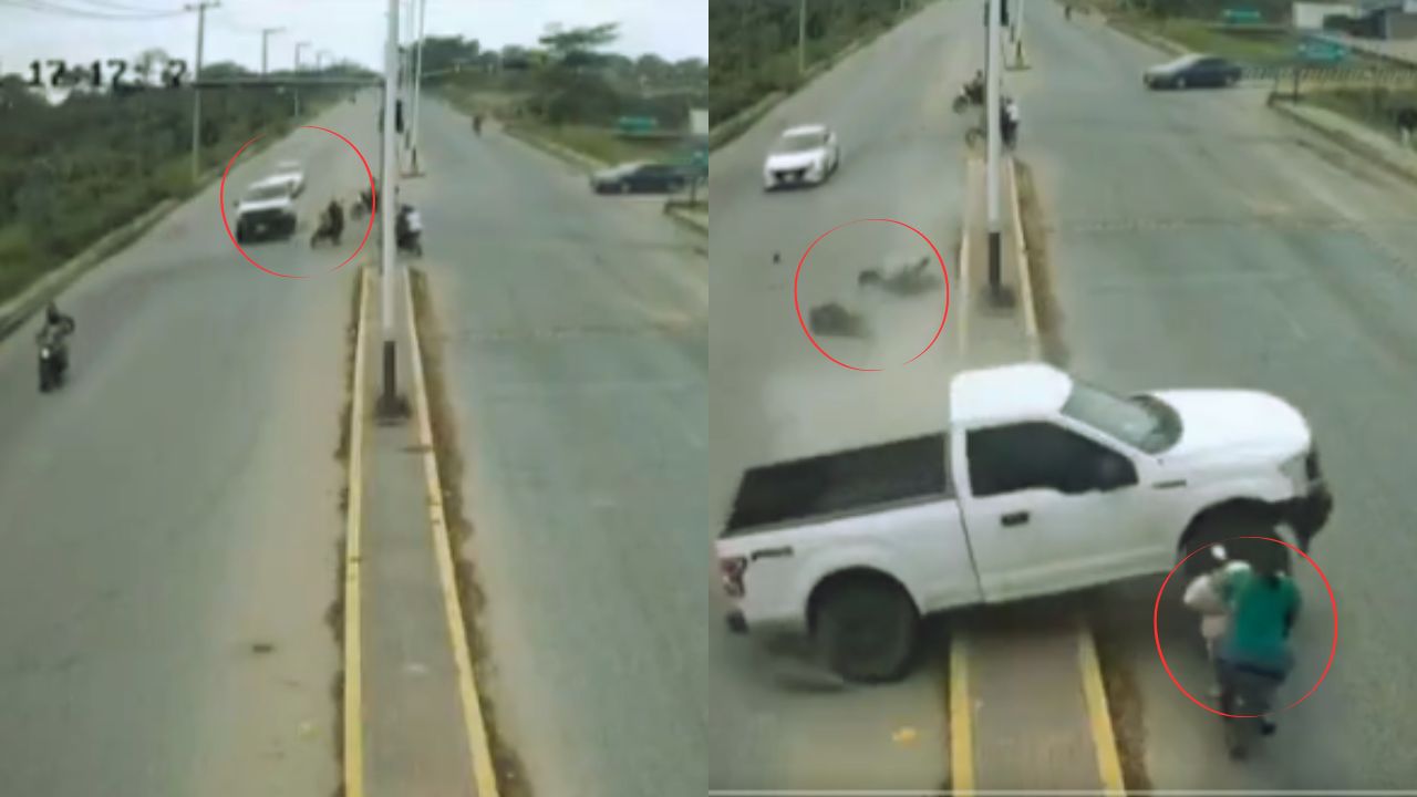 Imagen de Vídeo sensible: Dos mujeres murieron en 'doble' accidente de tránsito en motocicletas