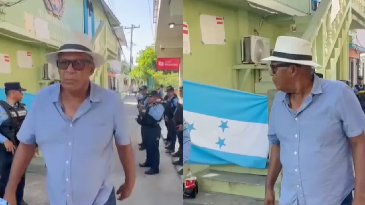 Imagen de Candidato a alcalde de Guanaja hace señas obscenas a pobladores y periodistas