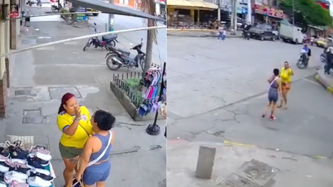 Imagen de 'Perr*': video capta cuando mujer mata a otra con un cuchillo por un hombre