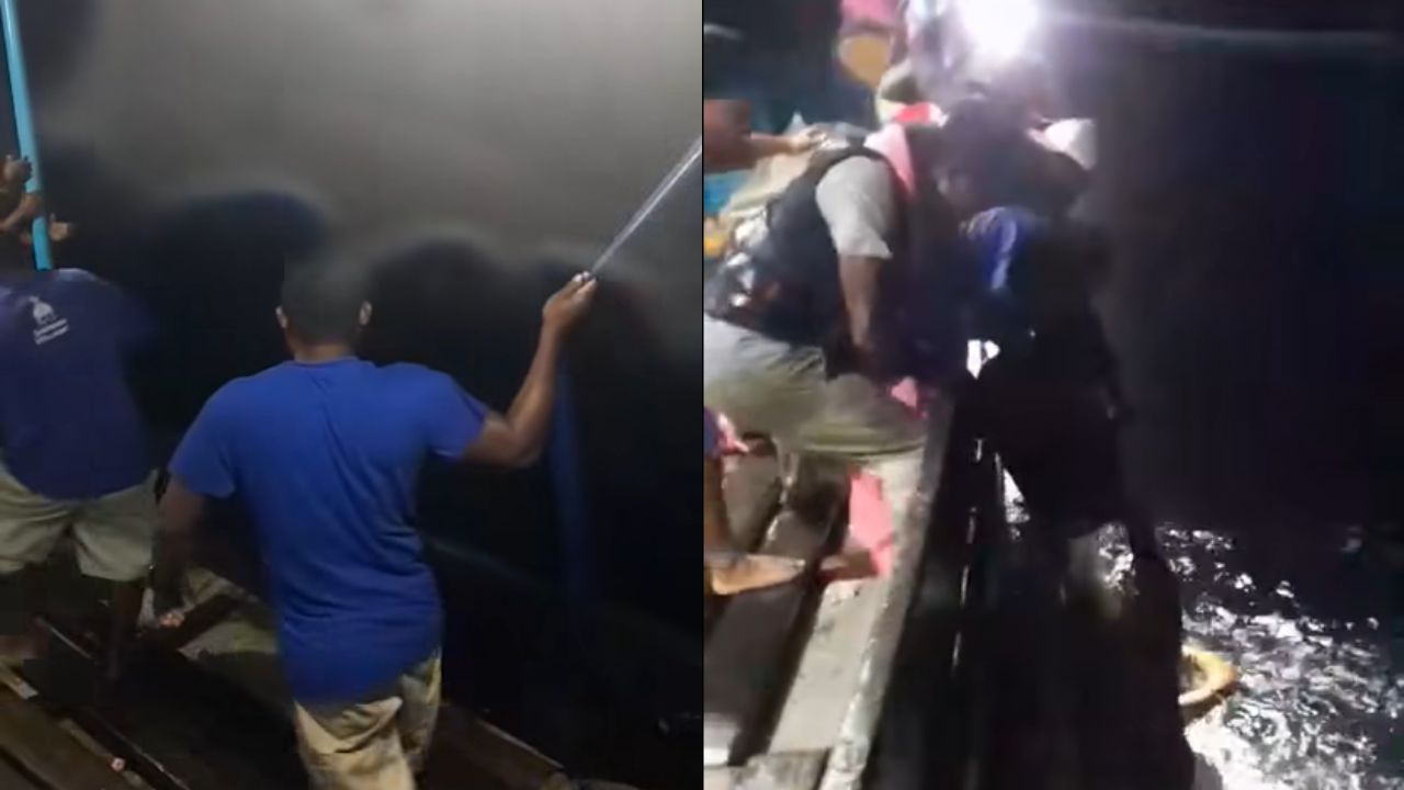 Imagen de Momentos de terror: madre y su bebé caen al mar tras accidente de embarcación