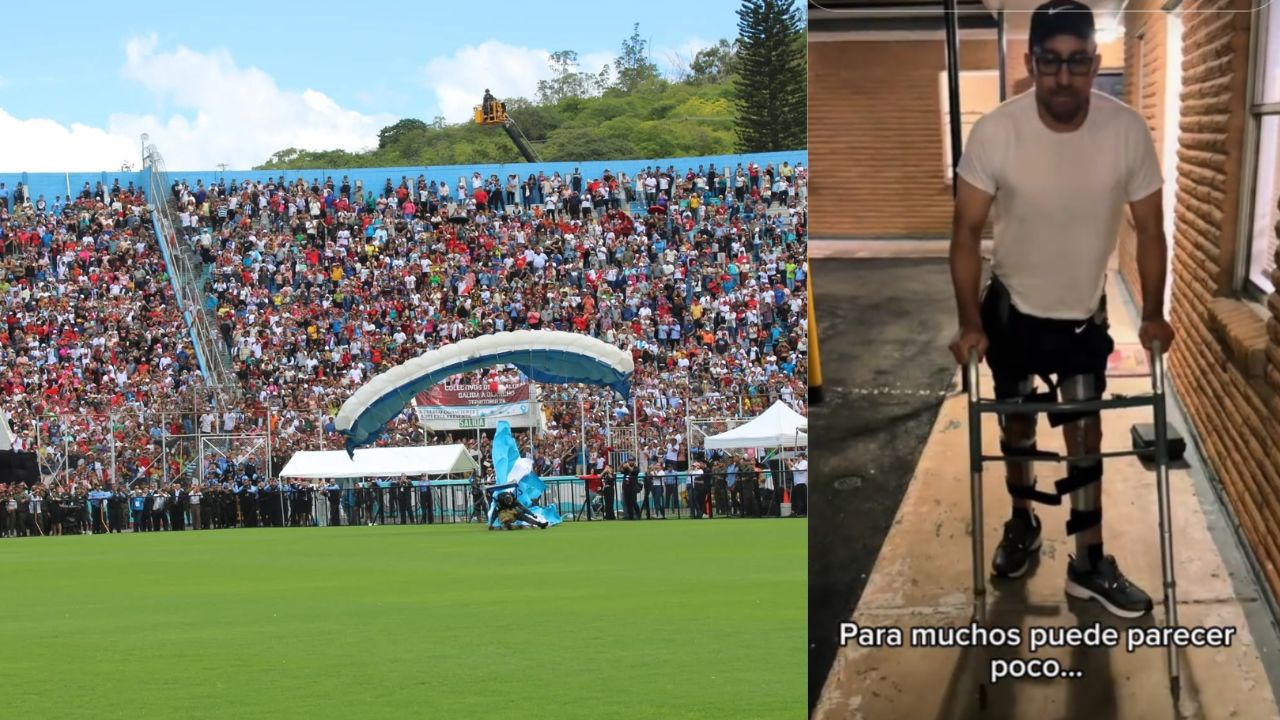 Imagen de ¡Volvió a caminar! Paracaidista hondureño se recupera tras fuerte caída