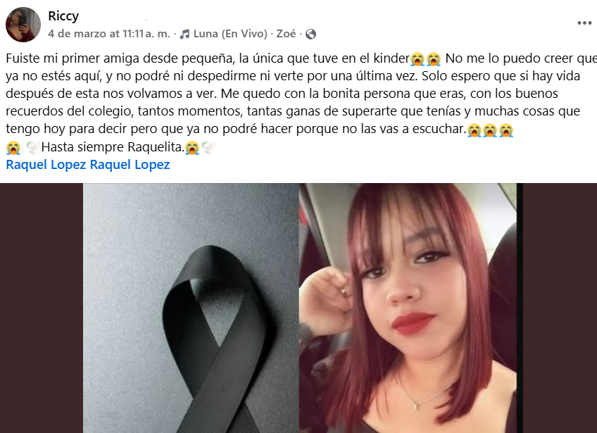 Captura de pantalla de la publicación