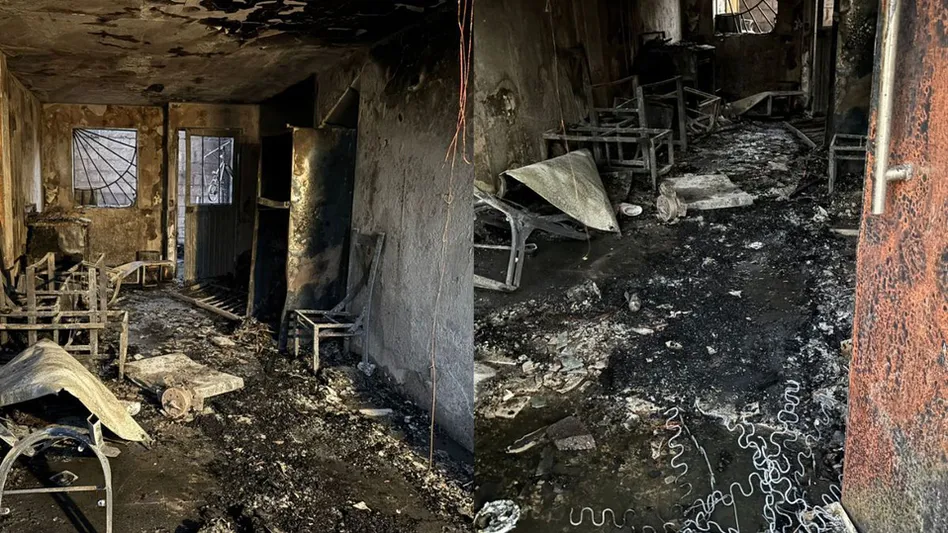 Así quedó la casa tras que la mujer la quemó luego de una discusión con su esposo.