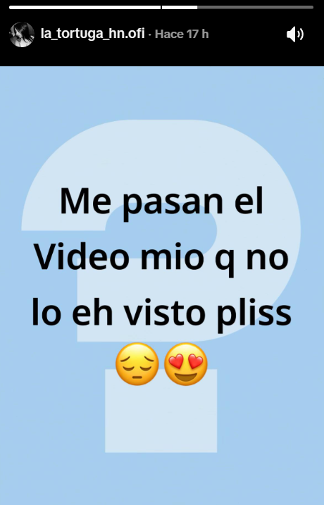Captura de pantalla de una publicación en la que La Tortuga HN se refiere al supuesto video filtrado que se ha vuelto viral