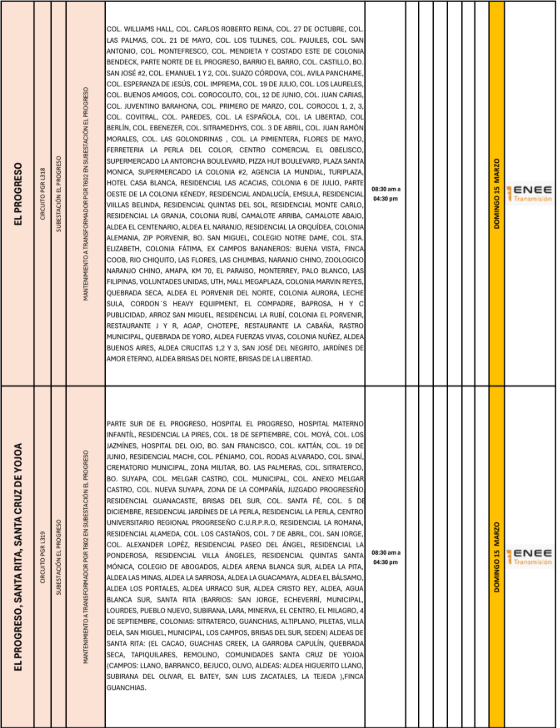 Lista de colonias que no tendrán luz pasado mañana