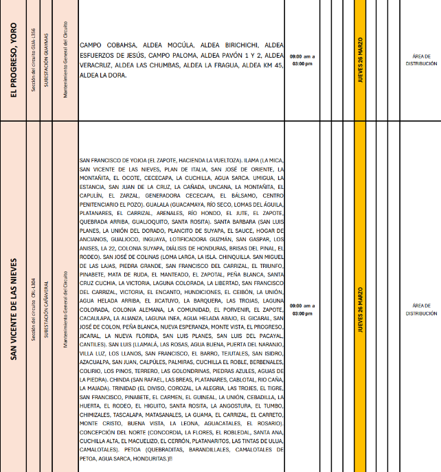 Lista de colonias que no tendrán luz pasado mañana
