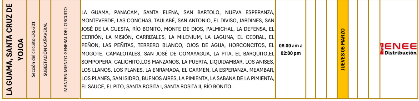Lista de colonias que no tendrán luz pasado mañana