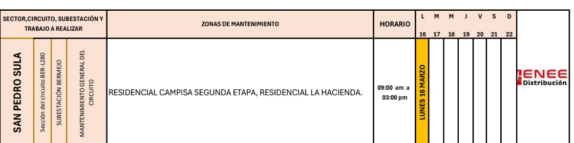 Lista de colonias que no tendrán luz pasado mañana