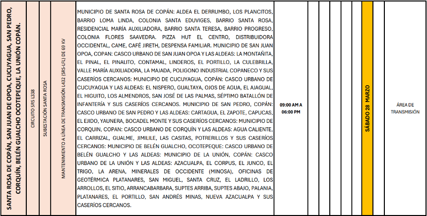 Lista de colonias que no tendrán luz pasado mañana