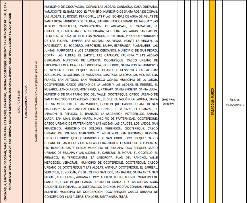 Lista de colonias que no tendrán luz pasado mañana