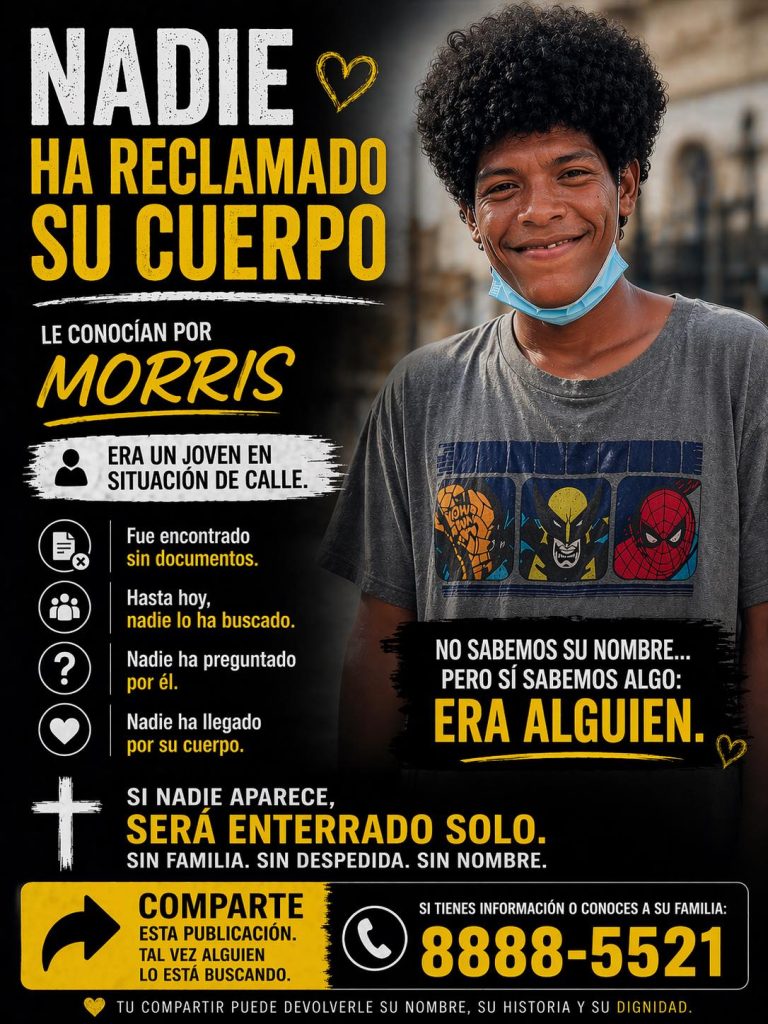 Campaña en redes sociales en pro del entierro digno de 'Morris'.