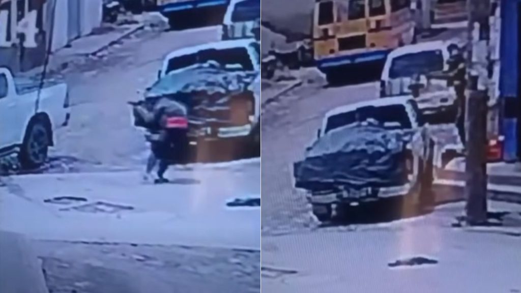 Capturas de pantalla del video del atentado en Juticalpa, Olancho